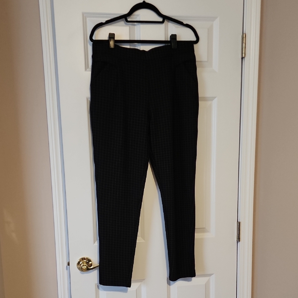 F Forward Chic Black Checkered Pants LNC
